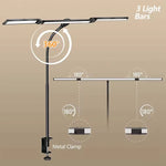 lampe led flexible noir moderne pince réglable étude lecture