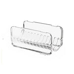 rangement porte accessoires coiffure transparent moderne fixation murale étagères empilables salon salle bain