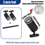 spots lumière rail gu10 noir modernes clips facile flux lumineux élevé certification rohs ccc