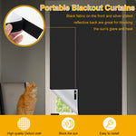 rideaux occultants noir moderne adhésifs tissu uni polyester coton opaque chambre maison