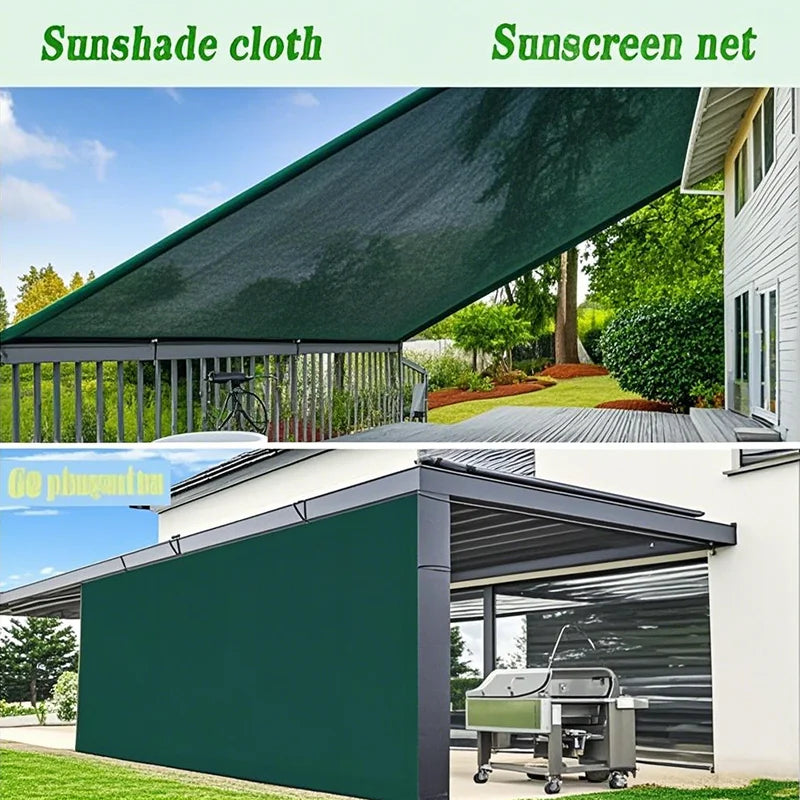 voile d'ombrage jardin extérieur vert foncé protection solaire terrasse balcon toile anti uv moderne