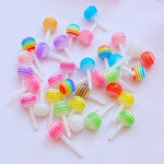 sucettes résine fleurs colorées rayées adorables accessoires coiffure bijoux mixtes variées