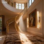applique murale led cristal doré contemporaine élégante fixée mur éclairage quotidien flux lumineux variable
