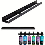 support mural noir industriel bidons vaporisateurs garage stockage 40cm longueur 3cm hauteur 5cm profondeur