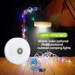lampe camping solaire guirlande lumineuse led multiple modes charge type