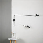 lampe murale bras articulés noir blanche moderne minimalisteintérieur décoration fixations chambre salon
