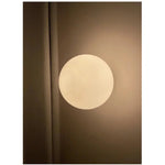 lampe murale moderne led blanc doré opale 10cm 12cm 15cm