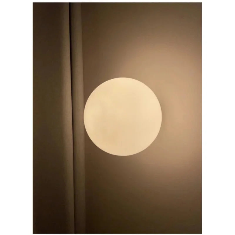 lampe murale moderne led blanc doré opale 10cm 12cm 15cm