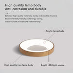lampe moderne blanc bois grain acrylique métal led variable opaques minimaliste