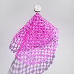 tapis bain antidérapant ventouse transparent maillage billes moderne rose bleu blanc