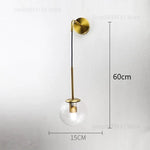lampe murale moderne or transparent fixée mur ampoule led 220v 249lm 3ans garantie