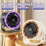 ventilateur portable led rechargeable moderne contrôle tactile noir violet beige