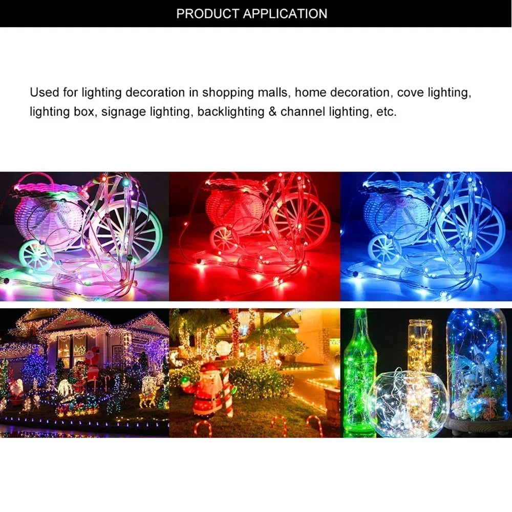 Ruban led smd 5050 ws2812b 50 leds multicolore pre soudé pixels adressables 5v