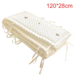 coussin lit bébé blanc brodé animal mignon doux rubans attachables sécurité 120cm 1ans