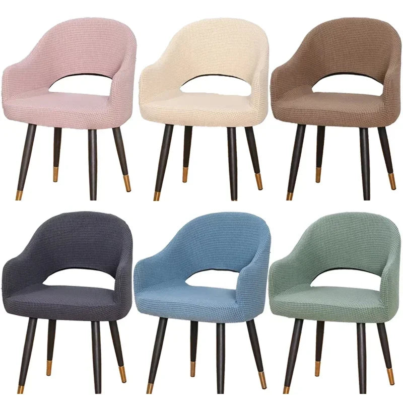housses chaise tissu carreaux moderne élasthanne polyester zippées couleurs variées beige rose marron gris