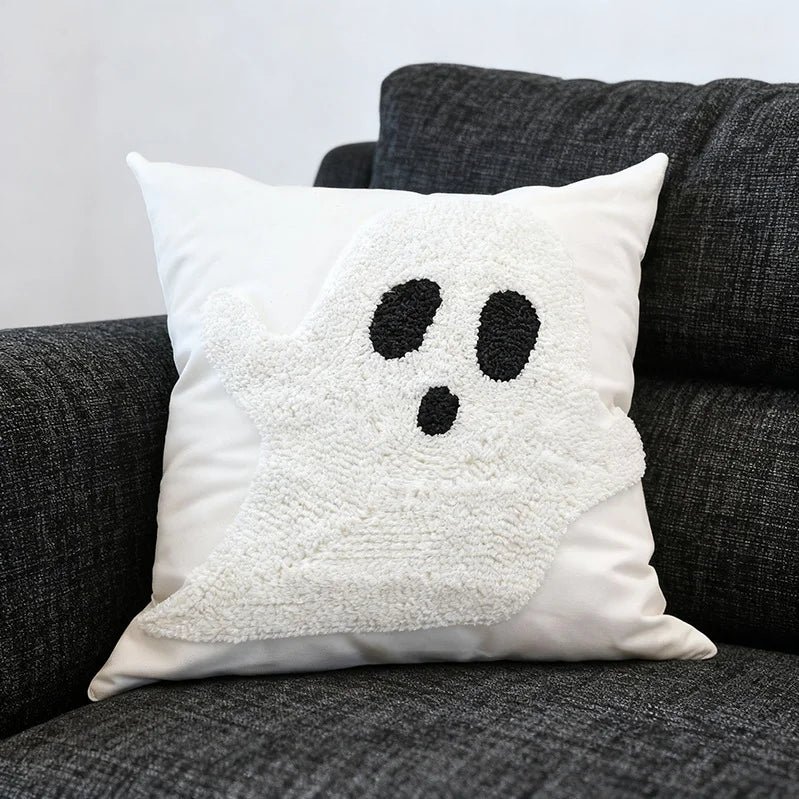 housse coussin géométrique noir blanc modernes 45x45cm amovibles lavables adultes casa bohème