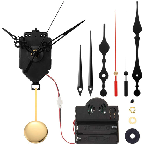 pendule quartz mouvement aiguilles or noir jump second kit accessoires horloger vintage moderne minimaliste