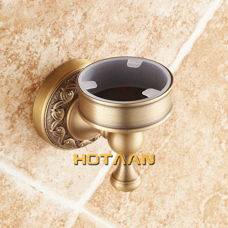 porte brosse wc or antique ensemble accessoire salle bain gobelet support mural vintage decoration
