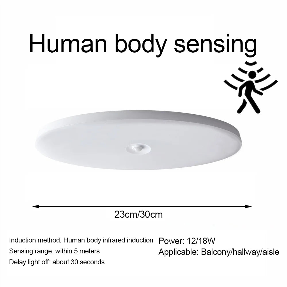 plafonnier led blanc moderne auto touche sensoriel motion radar minimaliste