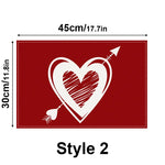serviettes table rouge coeurs blancs moderne romantique st valentin décoration table mariage
