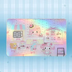 autocollant carte crédit my melody dessin animé rose violet bleu blanc