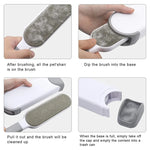 brosse poils anti peluche brosses électrostatiques réutilisables canapé tapis manuel gris bleu adhésif capuchon
