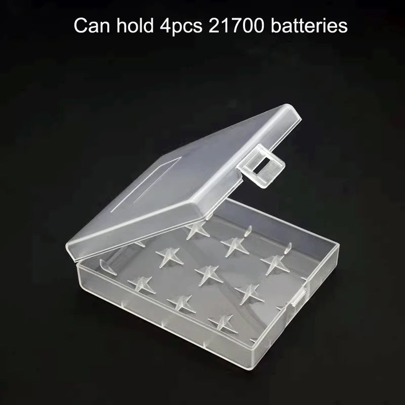 boîtes rangement piles rechargeables transparentes clips protection pratique fonctionnelle