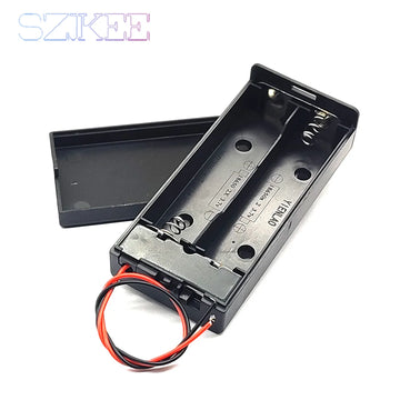 boîte stockage batterie 18650 industrielle câble dc câble usb noir mat