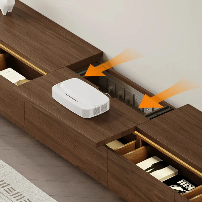 meuble bas tv moderne bois rangement 200cm largeur minimaliste déco