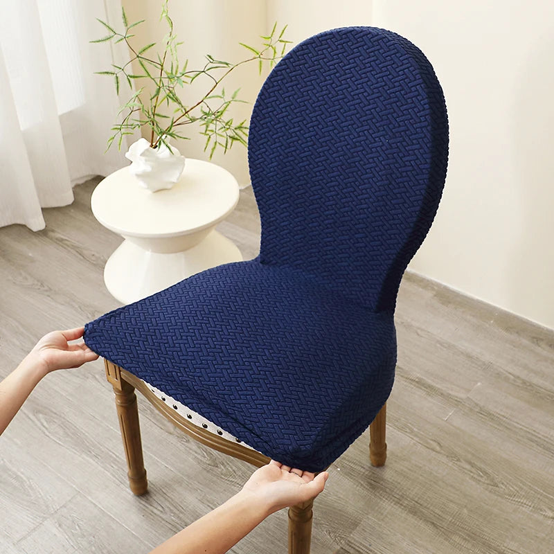 housse chaise jacquard spandex polyester motif géométrique opaque classique mariage banquet cuisine