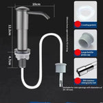 distributeur savon liquide chrome moderne fixations vis sans piece inclusion