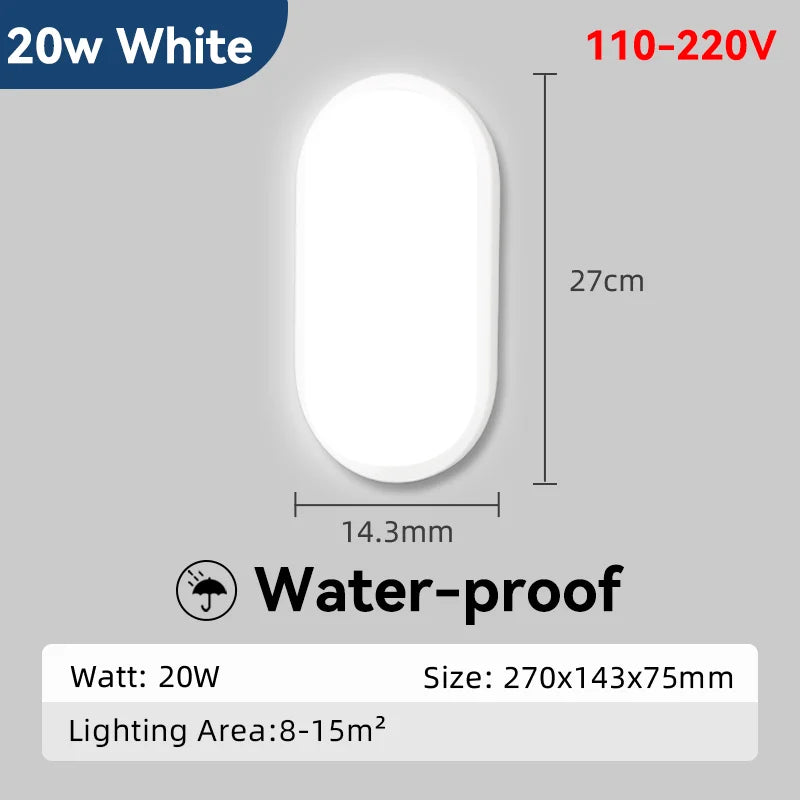 lampe moderne blanc 18w 20w 30w 220v éclairage quotidien ultrafine led