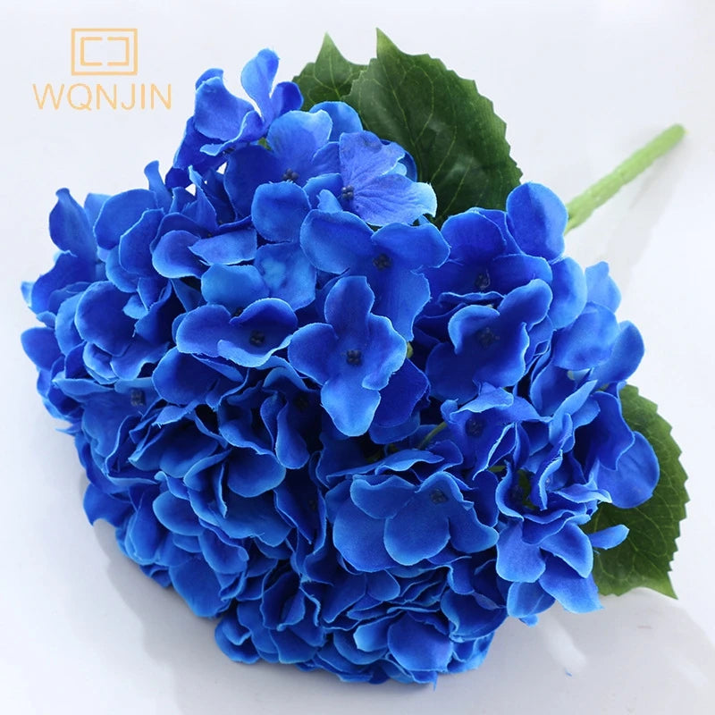 bouquet artificiel hortensia bleu rose blanc moderne vase