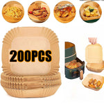 papier cuisine antiadhésif tapis friteuse air moderne rectangle rond 100pcs 150pcs 200pcs respectueux environnement