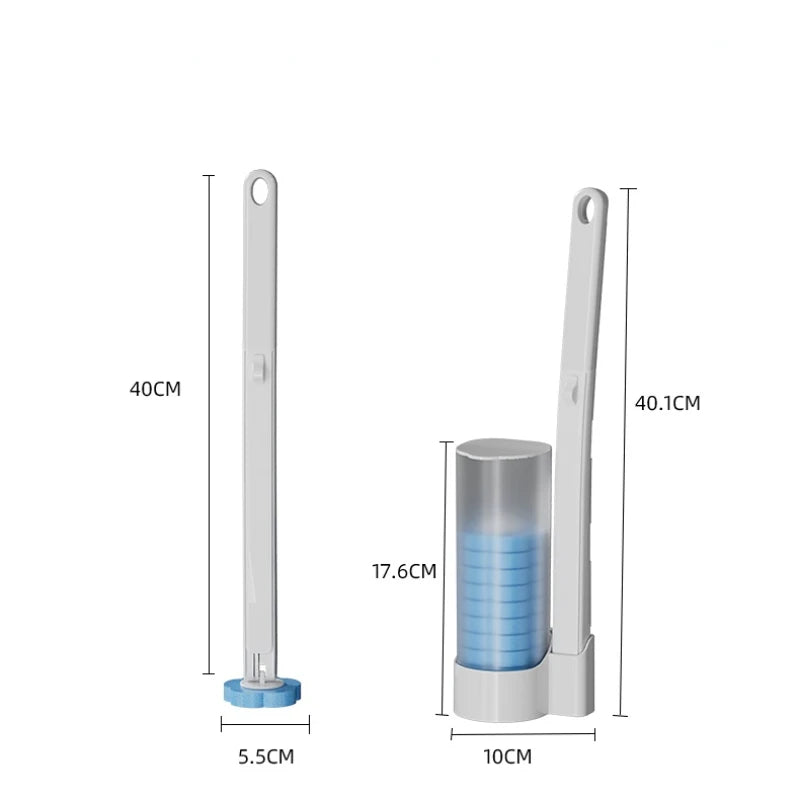 brosse toilette jetable adhésive moderne blanc bleu violet jaune remplaçable respectueux environnement pack utilitaire