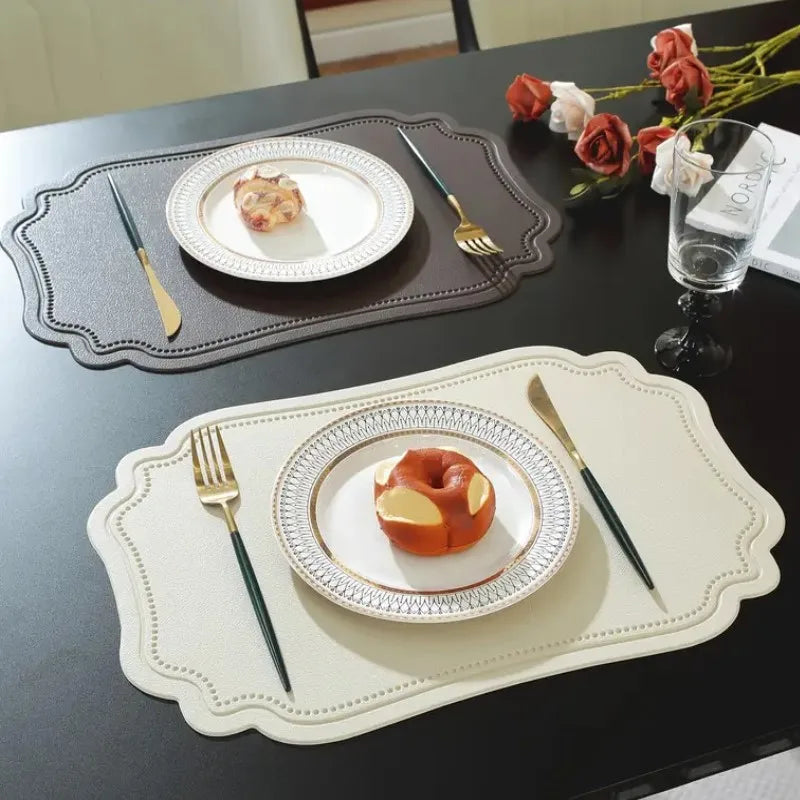 tapis table rectangulaire polyester motif points décoration cuisine salle manger classique