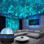 projecteur led transparent moderne télécommande usb modes veilleuse nocturne rond reflets chambre décoration festive