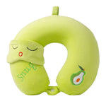 coussin voyage forme mousse mémoire forme animaux ours dinosaure poisson licorne boutons masque yeux
