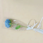 bouquet fleurs tricotées rouge jaune rose vert blanc anniversaire mariage décoration intérieure artisanal creative