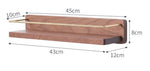 étagère murale moderne minimaliste bois naturel doré étagères clips métalliques