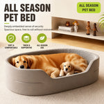 lit animal domestique gris clair rayures horizontales moderne anti dérapant coussin intérieur matelas support