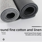 tapis souris gris moderne toile lin adhésif souris clavier jeu pc