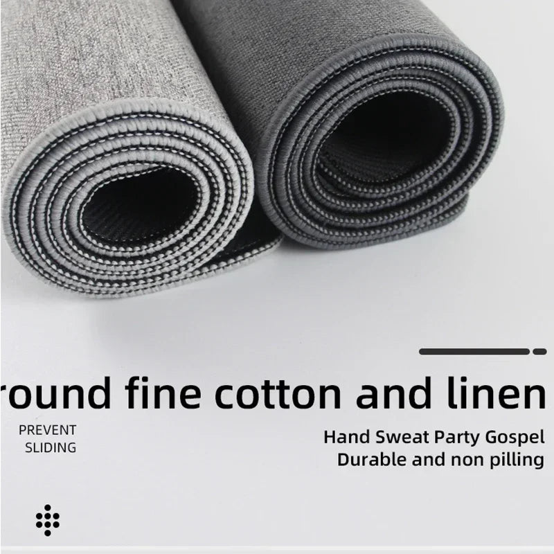 tapis souris gris moderne toile lin adhésif souris clavier jeu pc