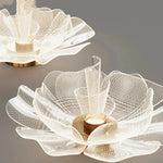 plafonnier led moderne floral doré lumineux chambre entrée couloir adaptable blanc doré