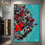 affiche murale spider man toile araignée moderne pop art chambre enfant superheroes decoration maison