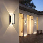 applique murale led moderne étanche ip65 noir blanche ovale fixations oeilletsextérieur intérieur jardin chambre