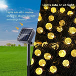 guirlande lumineuse solaire translucides blanc doré multicolore moderne étanche ip65extérieur jardin fêtes noël