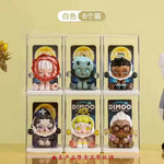 organisateur jouets transparent empilable multicolore figurines collection cartoonesque boîtes d'exposition acrylic modernes cartes d’identité