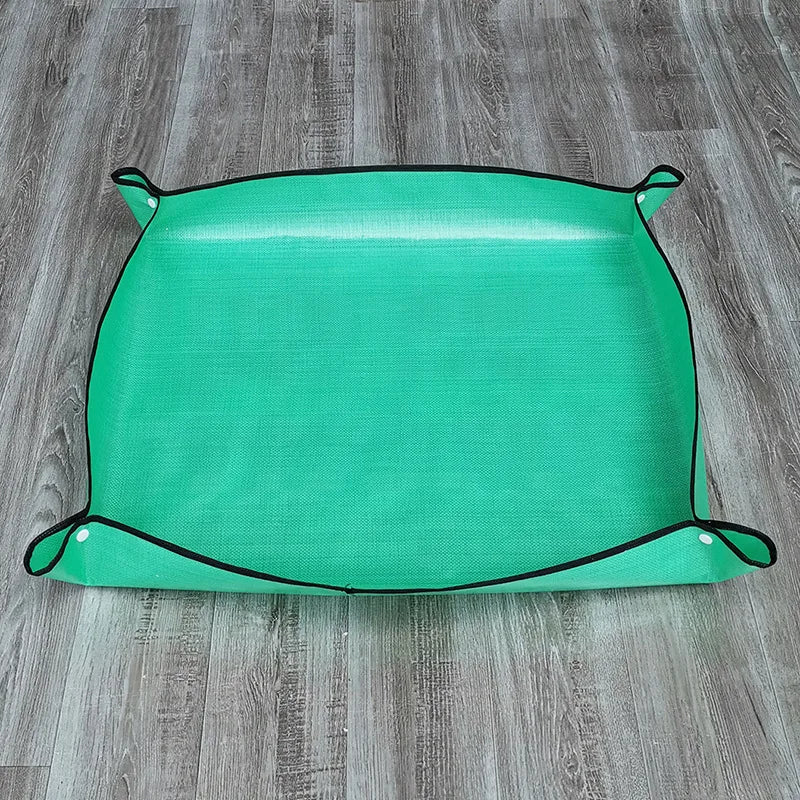 tapis sol protection jardin vert turquoise 50x50cm imperméable pliable utilitaire fonctionnel okolets coins