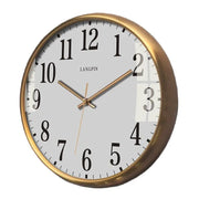 Horloge murale en bois massif vintage 38 cm pour salon et chambre à coucher